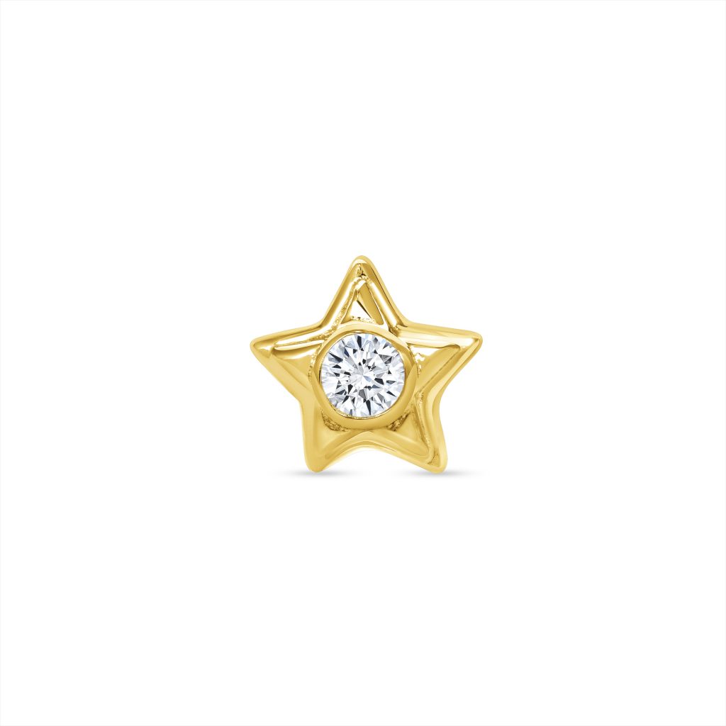 Norvoch-Star with Gem yellow gold end