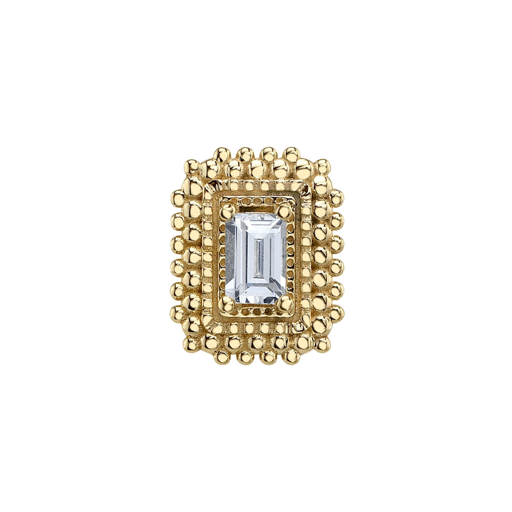 BVLA -Afghan Baguette- CZ yellow gold end