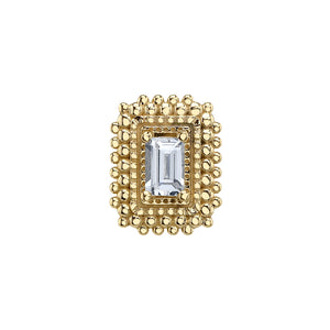 BVLA -Afghan Baguette- CZ yellow gold end