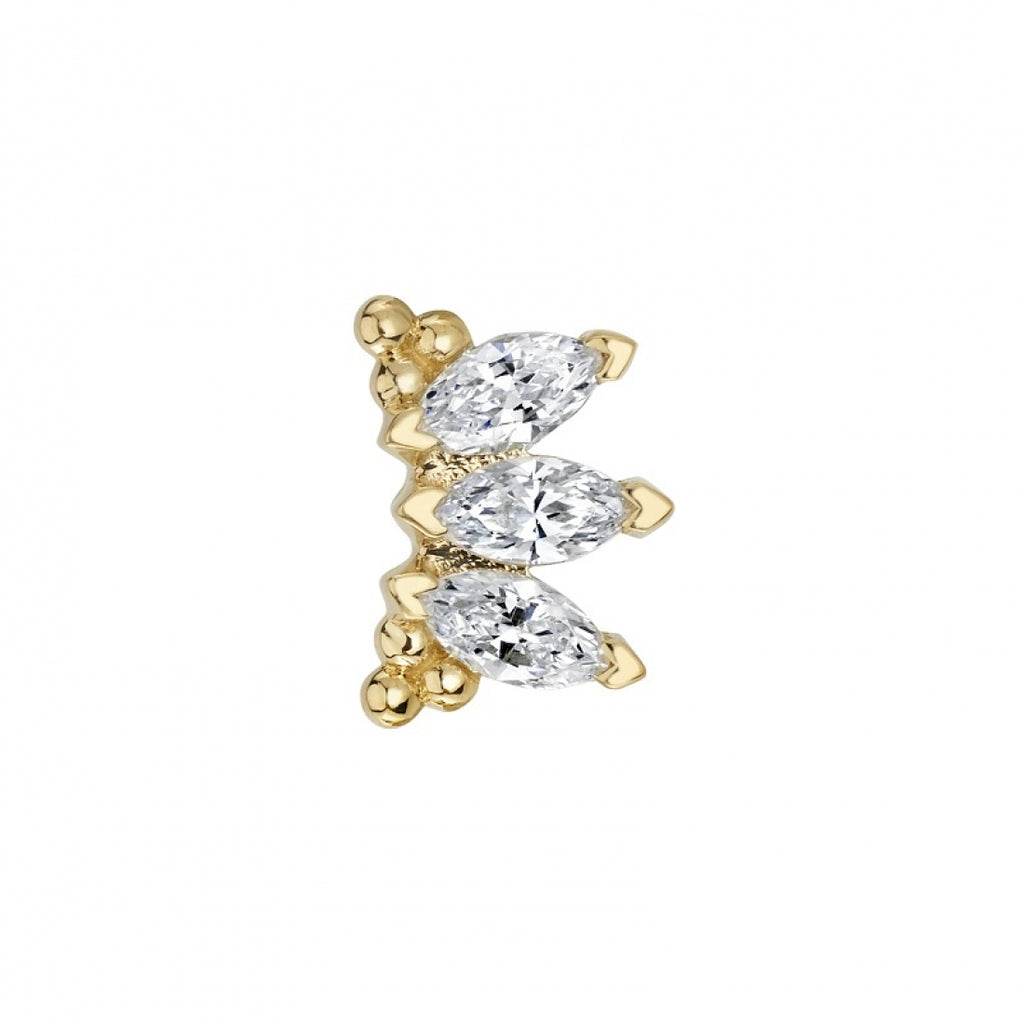 BVLA -Eloise -Cz 14k yellow gold end