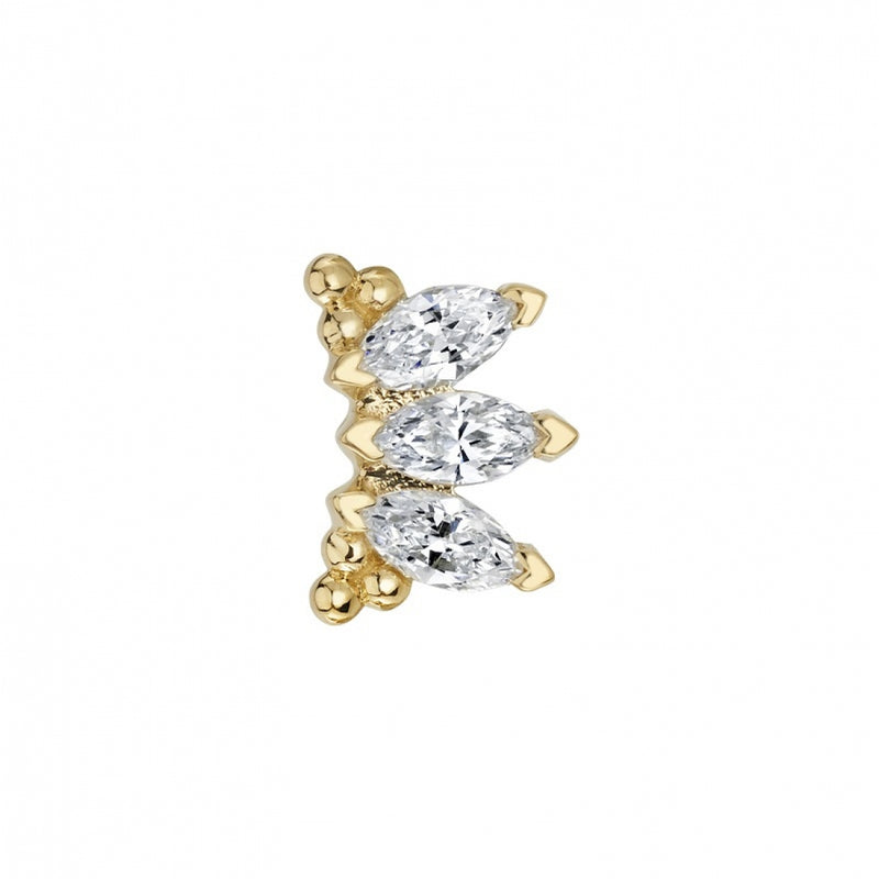 BVLA -Eloise -Cz 14k yellow gold end