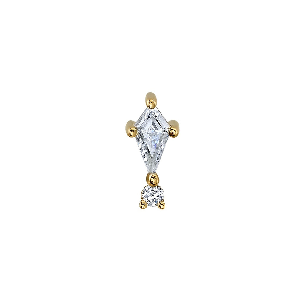 BVLA -Kiss To Tell -Cz 14k yellow gold end