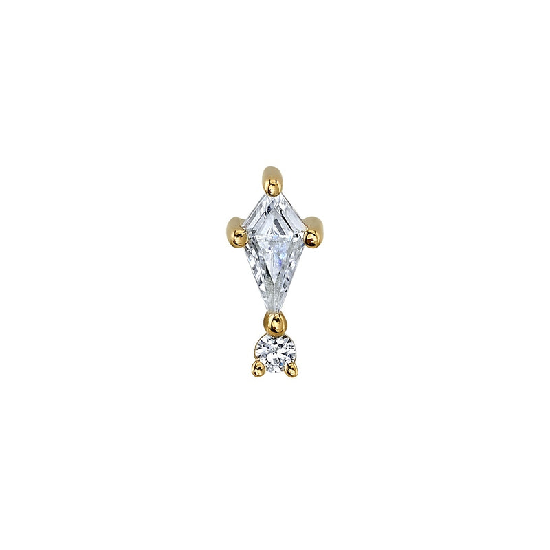 BVLA -Kiss To Tell -Cz 14k yellow gold end