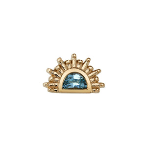 BVLA -Lunette -Swiss Blue Topaz 14k yellow gold end