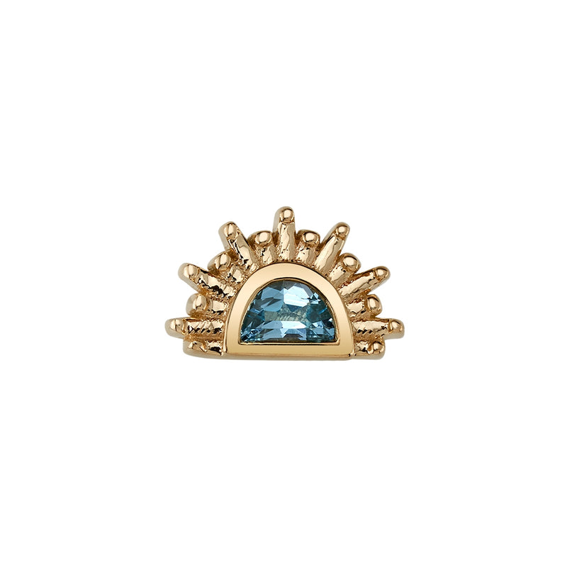 BVLA -Lunette -Swiss Blue Topaz 14k yellow gold end