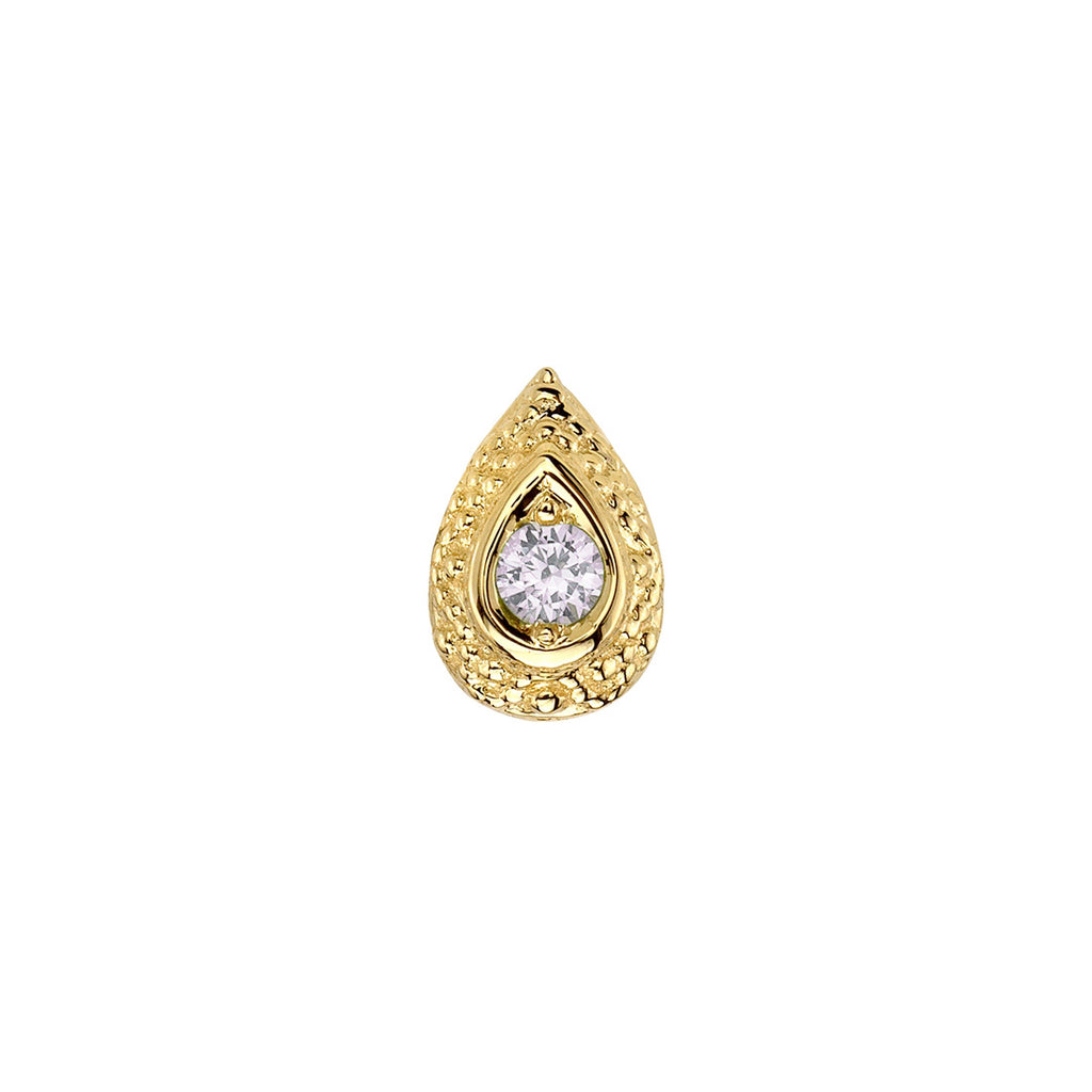 BVLA Nanda Pear - DIAMOND 14k yellow gold end