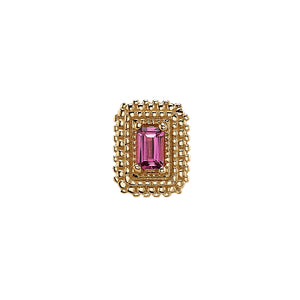 BVLA -Afghan Baguette- Pink TOURMALINE yellow gold end
