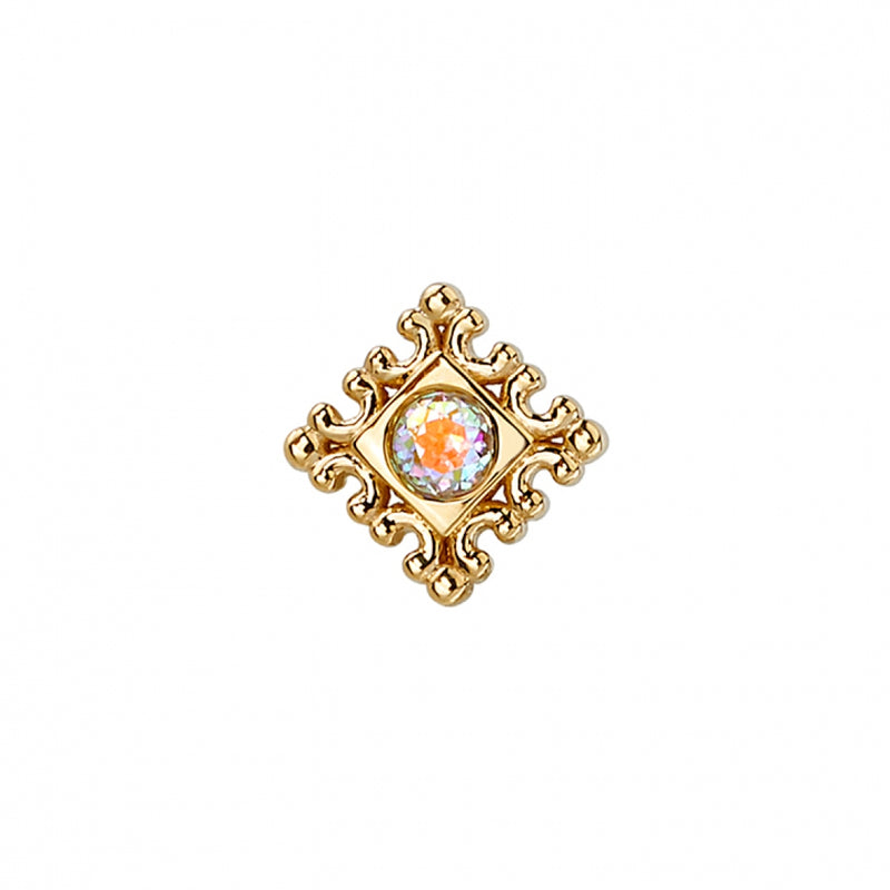 BVLA -Flourish Illusion -Mercury Mist TOPAZ solid 14k yellow gold end