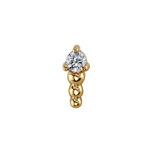 BVLA -Glow Worm CZ 14k yellow gold end