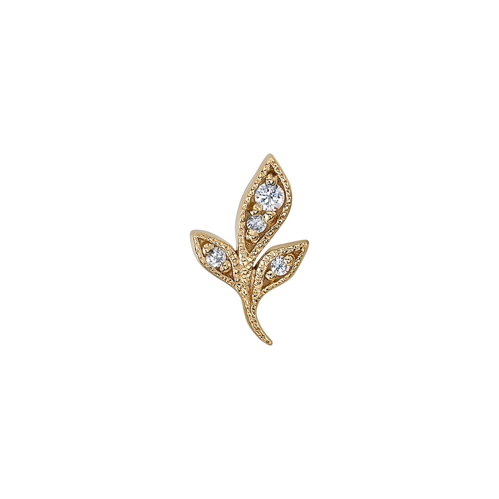 BVLA -Mini Wisteria CZ 14k yellow gold end