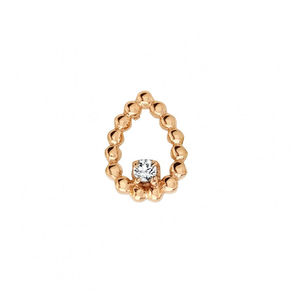 BVLA -Sophie Tear-White DIAMOND 14k yellow gold end