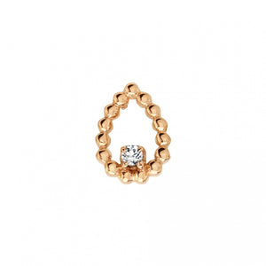 BVLA -Sophie Tear-White DIAMOND 14k yellow gold end