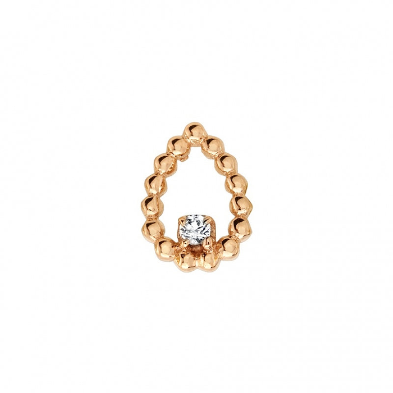 BVLA -Sophie Tear-White DIAMOND 14k yellow gold end