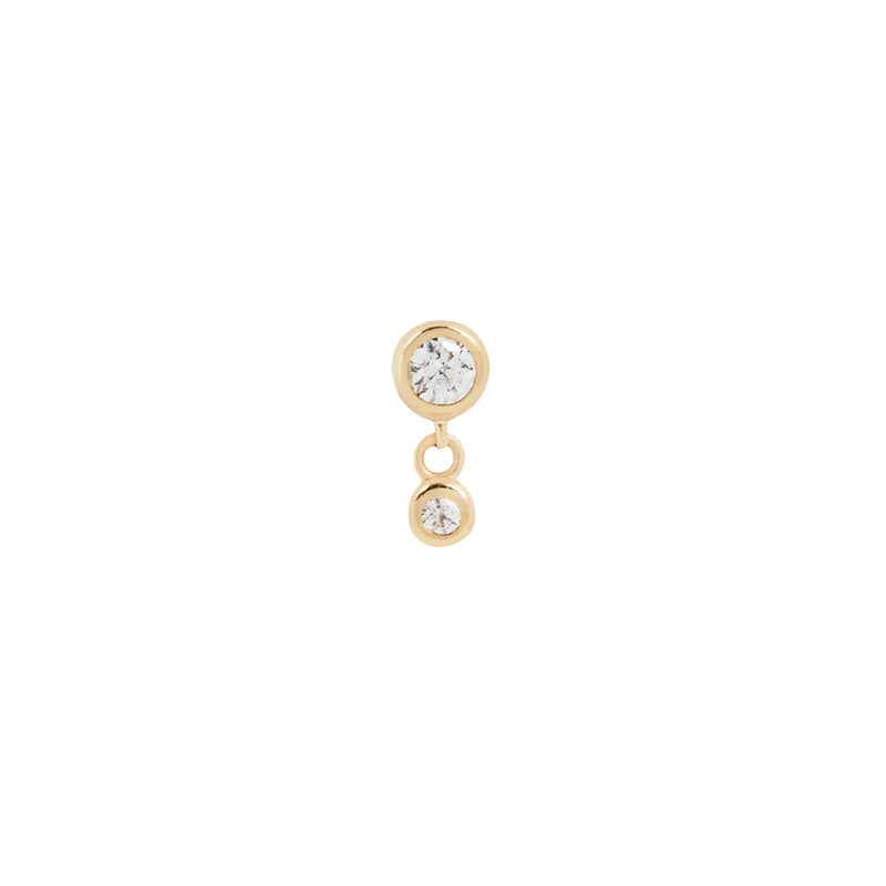 Buddha Organics- Sutton Cz threadless yellow gold end