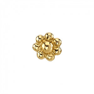 BVLA -Bead Flower Cluster solid 14k yellow gold end