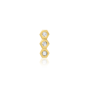 Junipurr- Honeycomb 14kt yellow gold end