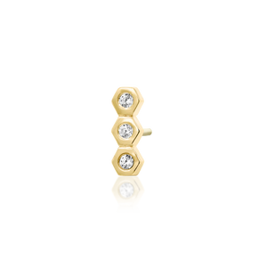 Junipurr- Honeycomb 14kt yellow gold end
