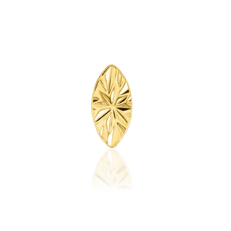 Junipurr- Laser Marquise 14kt yellow gold