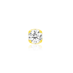 Junipurr- Prong-set CZ 14kt yellow gold