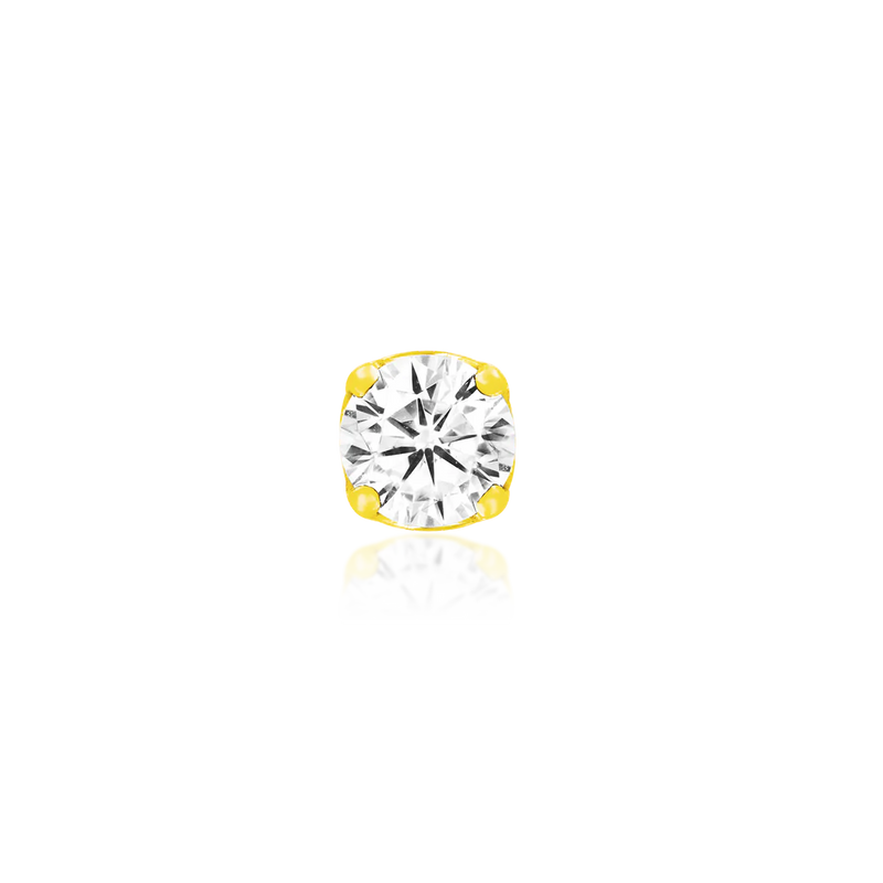 Junipurr- Prong-set CZ 14kt yellow gold
