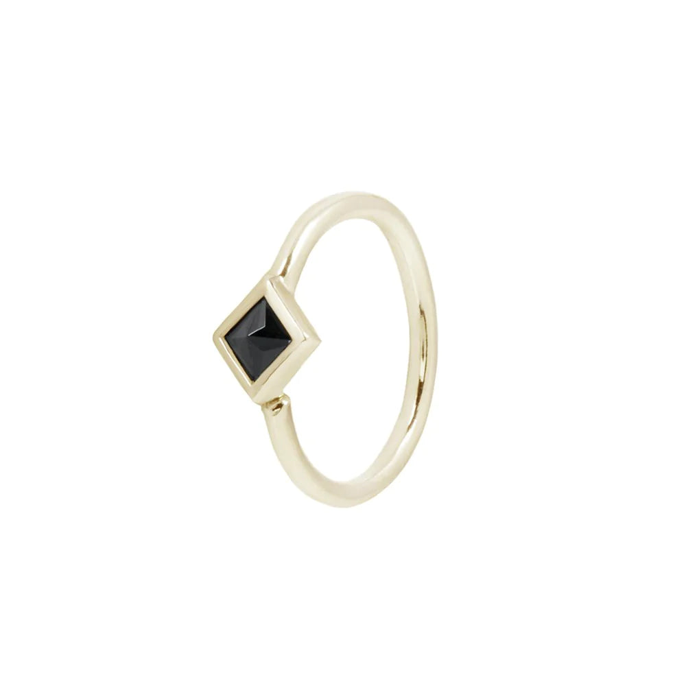 Buddha Organics-Mae Black Spinel seamless ring