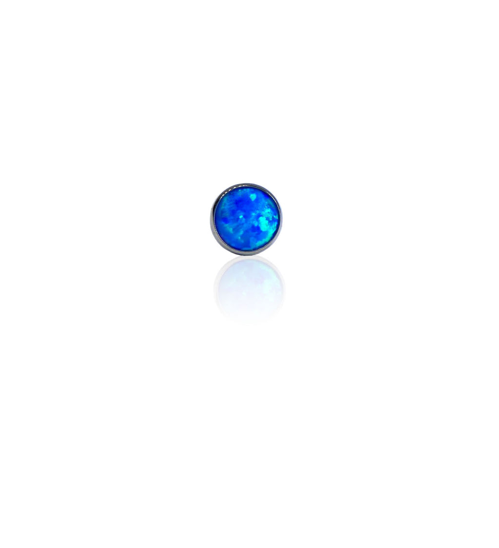 Neometal- Titanium Capri Blue Opal Cabochon