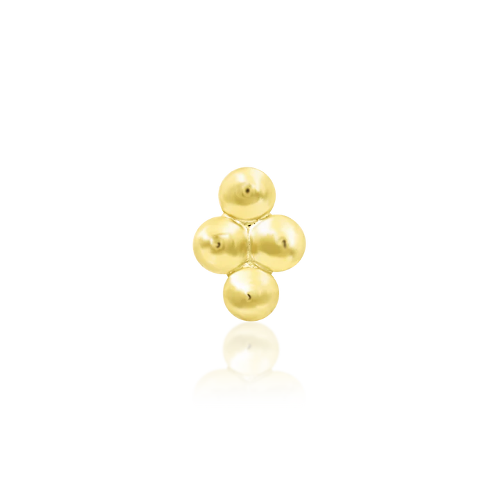 Junipurr-Beaded Diamond 14kt yellow gold end