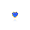 Junipurr- Blue Opal Bezel Heart 14kt yellow gold end