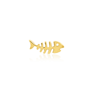 Junipurr- Fishbone 14kt yellow gold end
