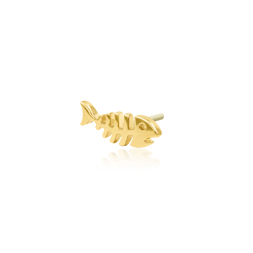 Junipurr- Fishbone 14kt yellow gold end