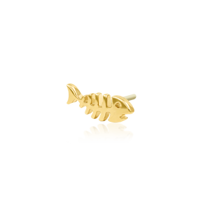 Junipurr- Fishbone 14kt yellow gold end