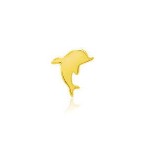 Junipurr- Gold Dolphin 14kt yellow gold end