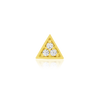 Junipurr- Gold Triangle with 3 CZ Stones 14kt yellow gold end