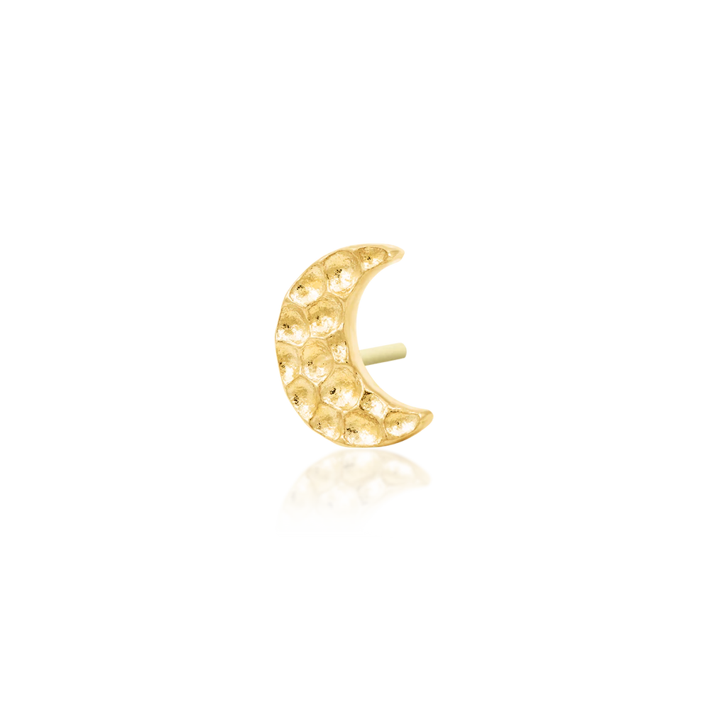 Junipurr- Hammered Moon 14kt yellow gold end