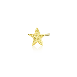 Junipurr- Hammered Star 14kt yellow gold end