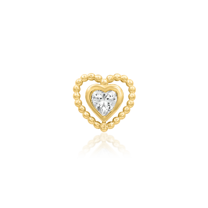 Junipurr- My Beading Heart 14kt yellow gold end