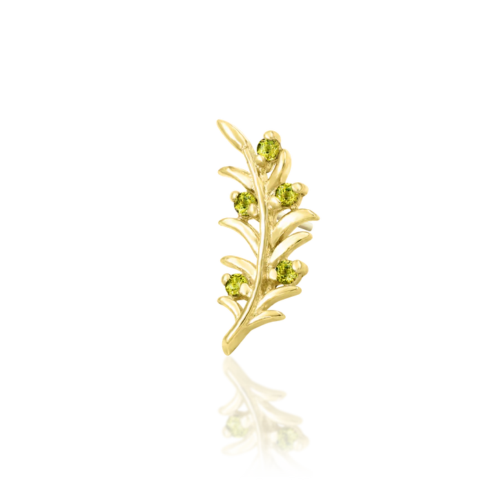 Junipurr- Olive Branch 14kt yellow gold end