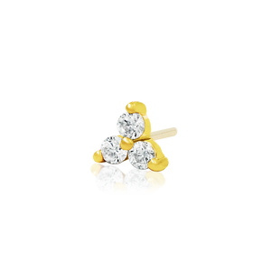 Junipurr- Trinity CZ 14kt yellow gold end
